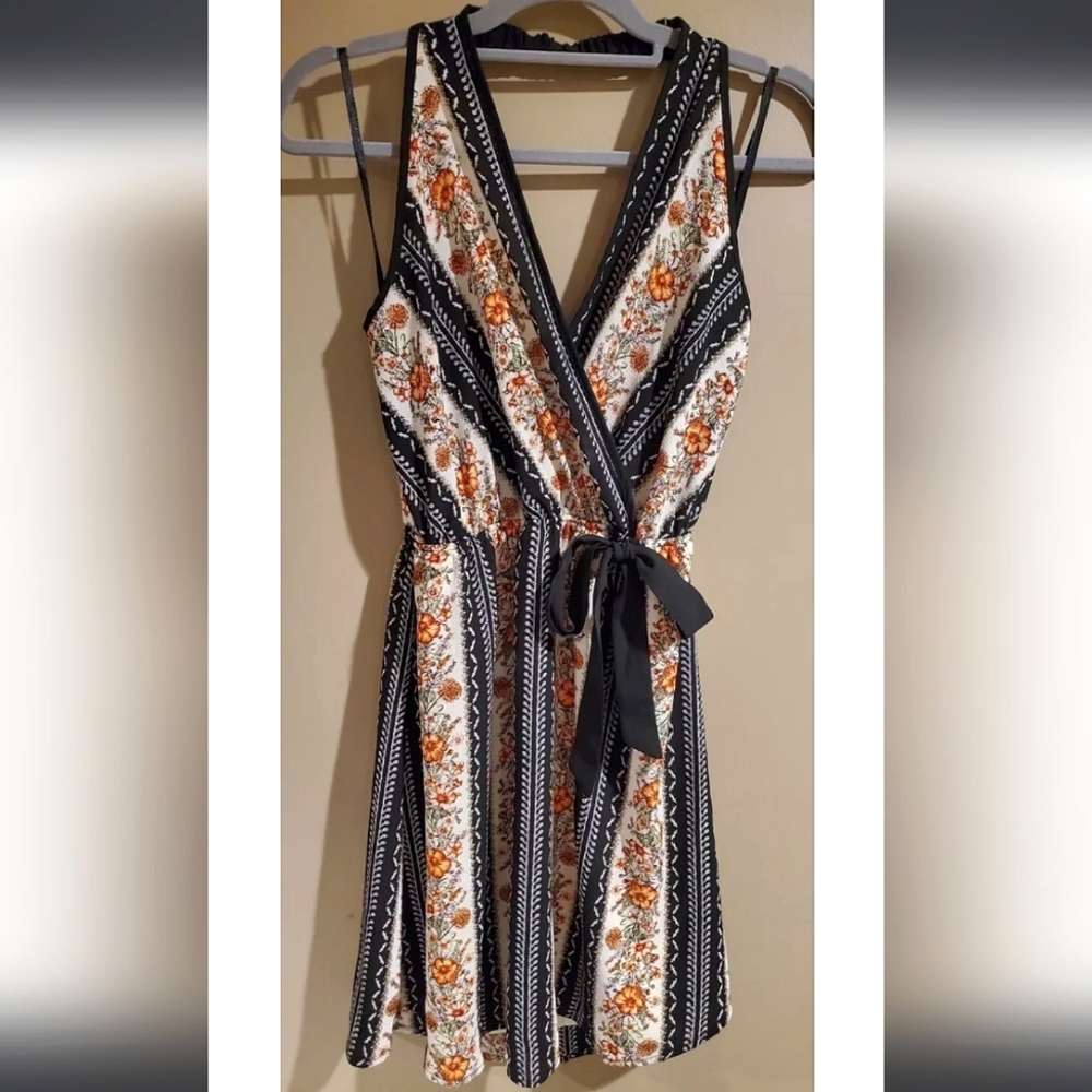 Monteau Floral Print Halter Dress